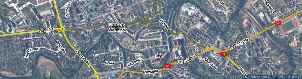 Zdjęcie satelitarne Powstańców Warszawy ul.